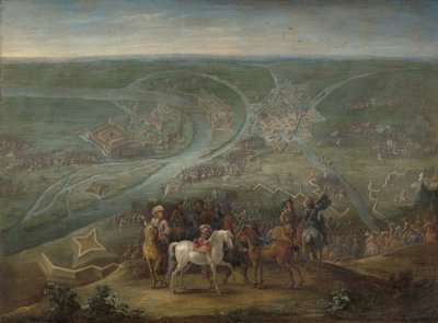 Comandantes franceses en el sitio de Rheinberg, 1672 de Lambert de Hondt (II)