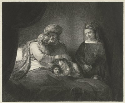 Jacob bendice a Efraín y a Manasés de Lambertus Antonius Claessens