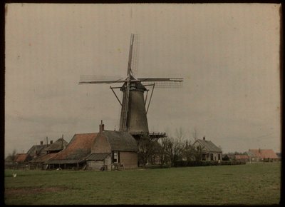 Molino de viento en la aldea Het Klompje (o: De Klomp), Zeist, en Koppeldijk de Lambertus Hendrik van Berk