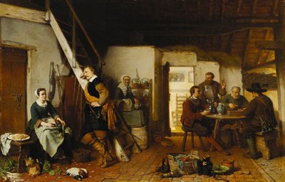 El acercamiento del caballero, 1867 de Lambertus Lingeman