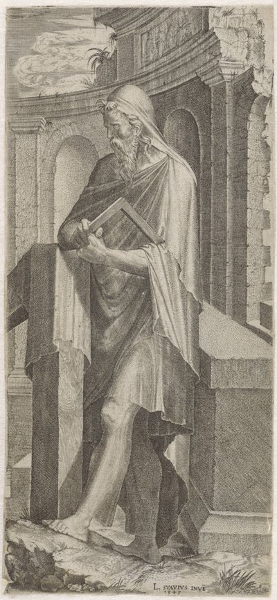 Apóstol Judas Tadeo Cristo, los Doce Apóstoles y Pablo (título de la serie) de Lambertus Suavius