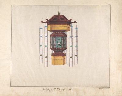 Diseño para lámpara de salón No.9, ca. 1845 de Lamqua
