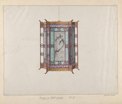Diseño para una lámpara de salón, ca. 1800-1810 de Lamqua