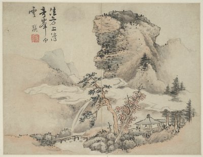 Paisaje en el Estilo de los Maestros Antiguos: después de Fang Congyi (activo c. 1340-80) de Lan Ying