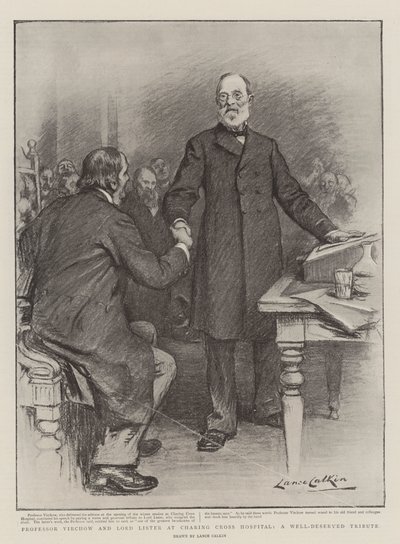 El profesor Virchow y Lord Lister en el Hospital Charing Cross, un merecido tributo de Lance Calkin