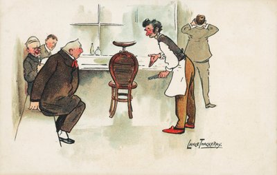 Escena en una barbería de Lance Thackeray