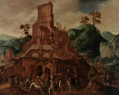 La muerte de Marco Licinio Craso (óleo sobre tabla) de Lancelot Blondeel