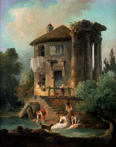 El templo de Vesta en Tívoli, Roma, 1831 de Lancelot Théodore Turpin de Crissé de Crissé