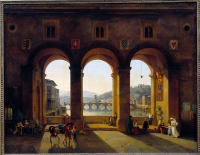 Vista de Florencia Ponte Vecchio de Lancelot Théodore Turpin de Crissé de Crissé