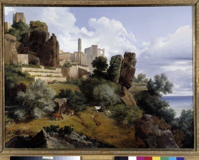 Vista de Roquebrune, Italia de Lancelot Théodore Turpin de Crissé de Crissé