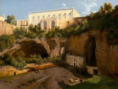 Vista de una villa, Pizzofalcone, Nápoles de Lancelot Théodore Turpin de Crissé de Crissé