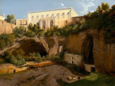 Vista de una villa, Pizzofalcone, Nápoles, c. 1819 de Lancelot Théodore Turpin de Crissé de Crissé