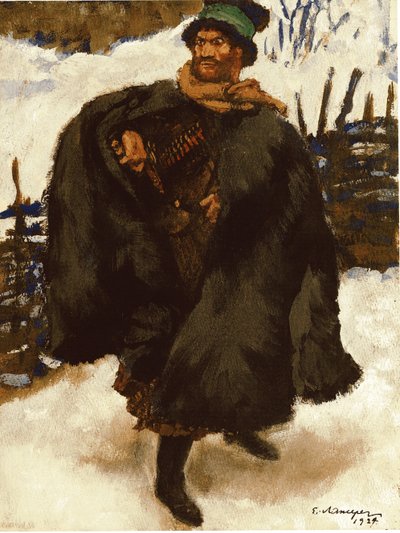 Ilustración de la novela Hadji Murad de Leo Tolstoy, 1924 de Lanceray