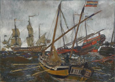 Barcos en la época de Pedro I, 1909 de Lanceray