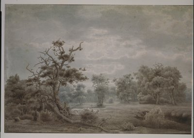 Paisaje forestal desde Dusseldorf de Lars Hertervig