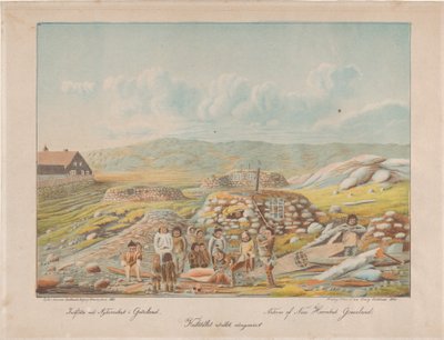 Nativos de New Herrnhut, Groenlandia de Lars Møller