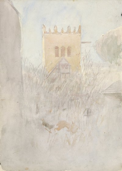 Campanario en Strážky II., 1890-1910 de Laszlo Mednyanszky