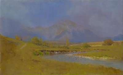 Paisaje de Podtatranská después de la lluvia de primavera, 1878-79 de Laszlo Mednyanszky
