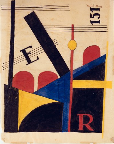 Boceto para el gran cuadro del ferrocarril de Laszlo Moholy Nagy