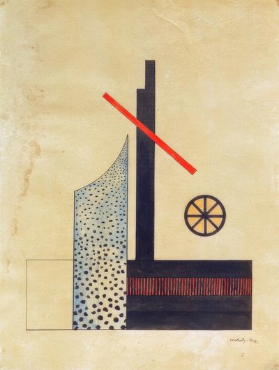 Composición con rueda de Laszlo Moholy Nagy