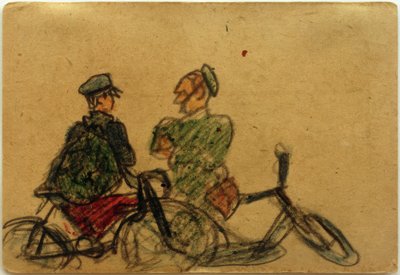 Sin título (Ciclistas conversando) de Laszlo Moholy Nagy