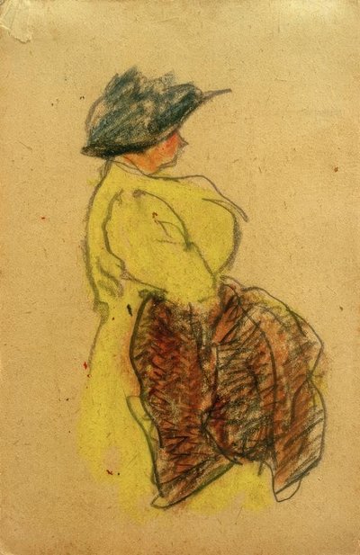 Sin título (Mujer de amarillo, desde la derecha) de Laszlo Moholy Nagy