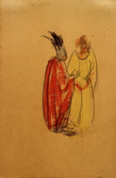 Sin título (Ortrud y Elsa de Brabante en discusión) de Laszlo Moholy Nagy