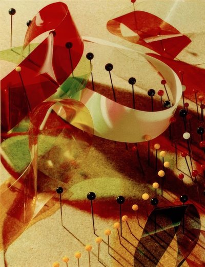 Estudio con alfileres y cintas de Laszlo Moholy Nagy