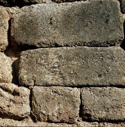 Muros cerca de la Puerta de los Leones: sitio de la antigua ciudad de Micenas, en el Peloponeso (1500-1100 a.C.) Grecia de Late Helladic Period Mycenaean