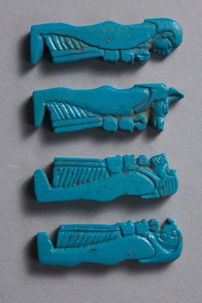 Amuletos de los cuatro hijos de Horus, Período Dinástico Tardío de Late Period Egyptian
