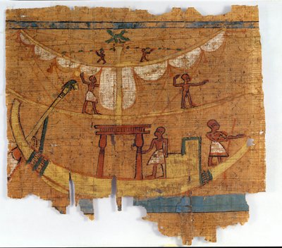 Embarque en un río de Late Period Egyptian