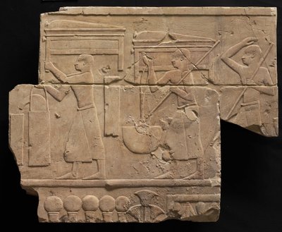 Hombres llevando equipo de tumba, 667-647 a.C. de Late Period Egyptian