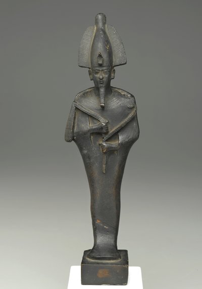 Figura momiforme de pie de Osiris, 664-332 a.C. (bronce) de Late Period Egyptian