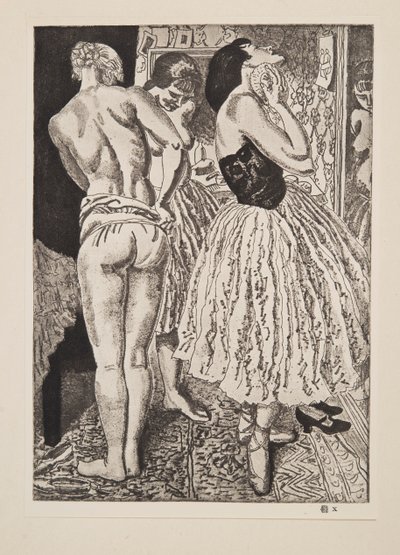 Tres Gracias del Ballet, pub. 1927 de Laura Knight
