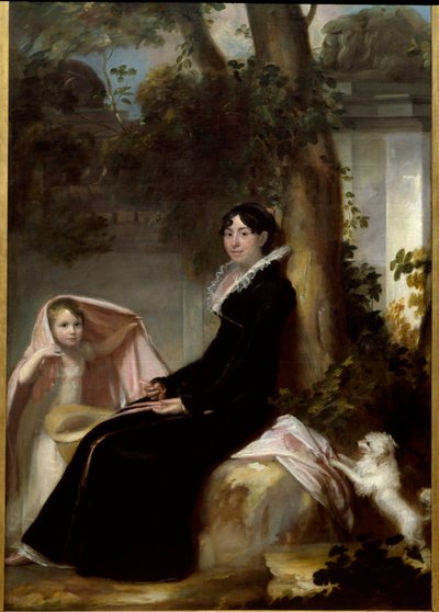 Retrato de Madame Junot, duquesa de Abrantes, con su hija Valentine Retrato de Laure Permon (1784-1838), esposa del general Junot y novelista francesa. Pintura de Domenico Pellegrini (1759-1840) Dim. 1,45 x 2,35m Burdeos. Museo de Bellas Artes de Laure Junot Abrantes