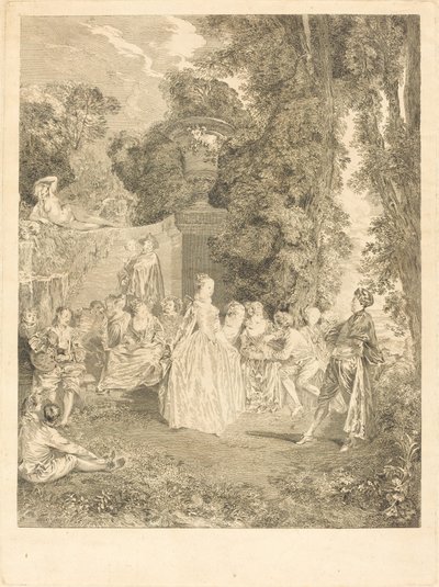 Fiestas venecianas de Laurent Cars after Antoine Watteau