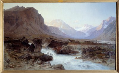La Berarde en Oisans. Pintura de Laurent Guetal (1841-1892) de Laurent Guétal