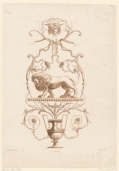 Arabesken en leeuw Primer cuaderno de Arabescos y Decoraciones específico de Artistas de este género (título de la serie) Nueva colección de arabescos, adecuada para la decoración de apartamentos (título de la serie) de Laurent Guyot