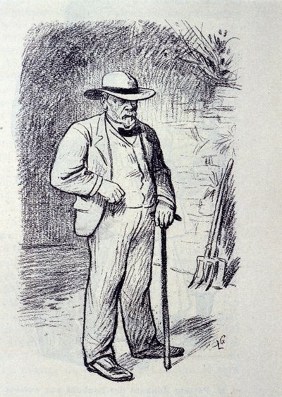 Retrato de Louis Pasteur (1822-1895) en su propiedad en Villeneuve-l