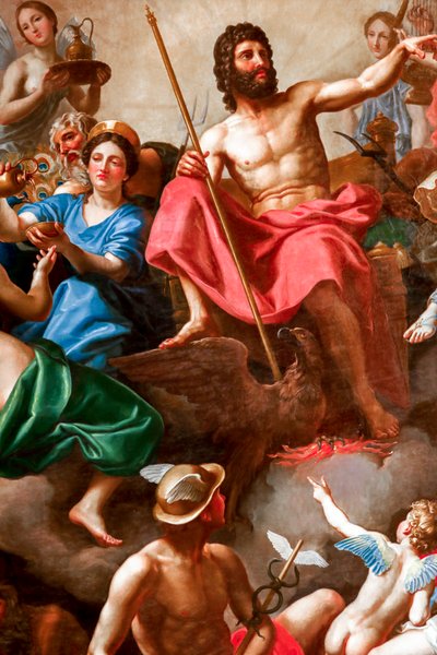 Consejo de los dioses sobre la Guerra de Troya de Laurent Pecheux