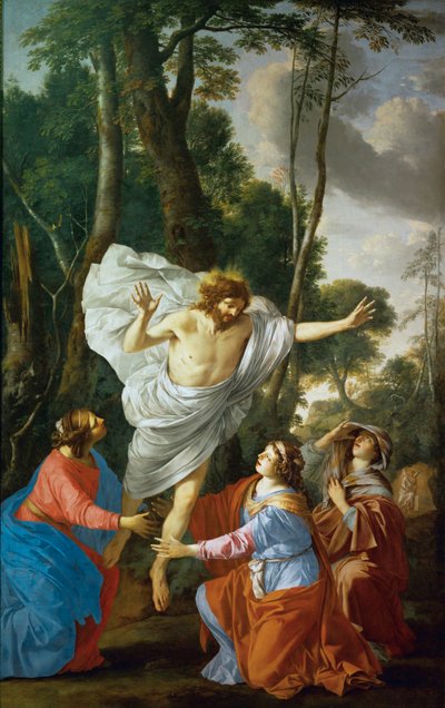 Apparition de Jesus aux trois Maries - Cristo se aparece a las tres Marías ... de Laurent de (workshop of) La Hyre