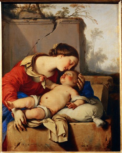 La Virgen y el Niño - Madonna and child ... de Laurent de (workshop of) La Hyre