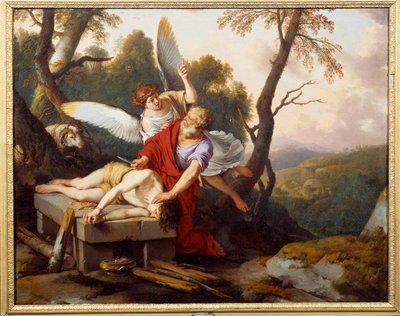 Abraham sacrificando a su hijo Isaac de Laurent de la Hyre