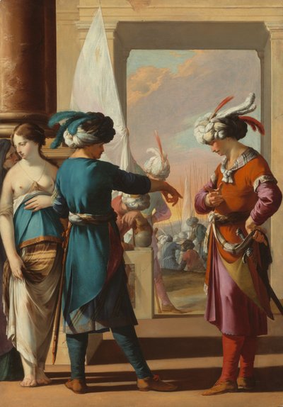 Pantea, Ciro y Araspas de Laurent de la Hyre