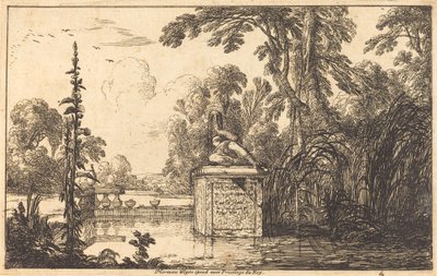 Estanque en un jardín formal de Laurent de la Hyre