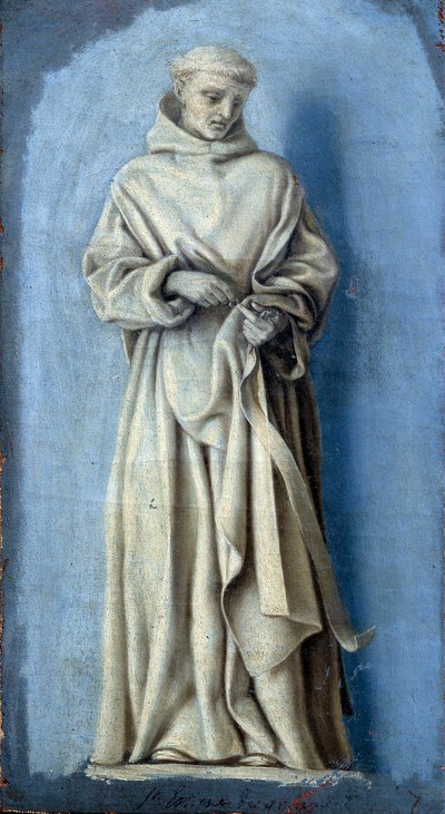 San Esteban de Grammont sosteniendo un anillo en la mano derecha. Pintura en camaieu sobre lienzo de Laurent de La Hyre (1606-1656) siglo XVII. París. Museo del Louvre de Laurent de la Hyre
