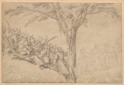 The Crucified Christ as the Tree of Life with Monks and Nuns de Laurent de la Hyre