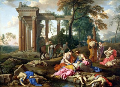 La muerte de los hijos de Betel, 1653 de Laurent de la Hyre