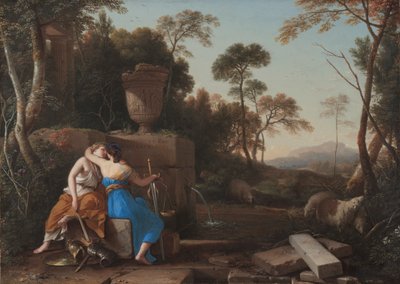 The Kiss of Peace and Justice de Laurent de la Hyre