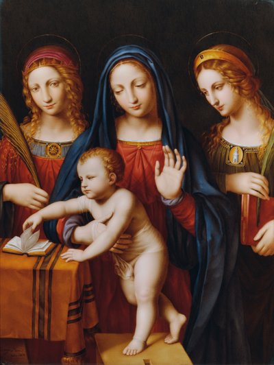 Virgen con el Niño Jesús, Santa Catalina y Santa Bárbara de Laurenz Herr
